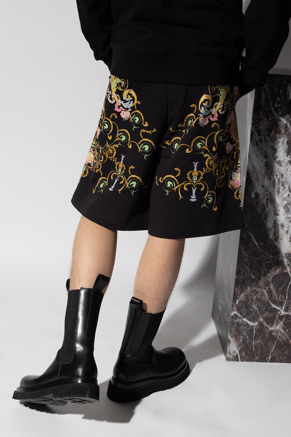 Versace Jeans Couture Baroque print shorts
